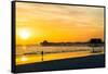 Naples Florida Pier at Sunset-Philippe Hugonnard-Framed Stretched Canvas