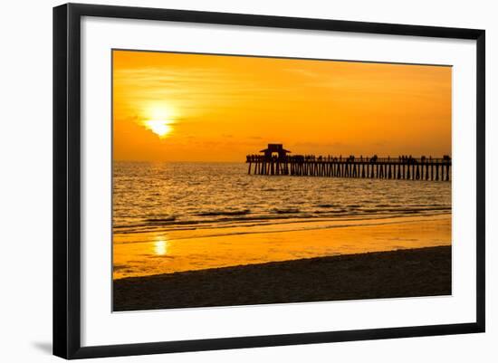 Naples Florida Pier at Sunset-Philippe Hugonnard-Framed Photographic Print