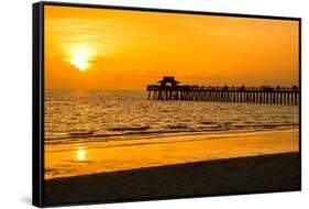 Naples Florida Pier at Sunset-Philippe Hugonnard-Framed Stretched Canvas