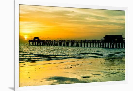 Naples Florida Pier at Sunset-Philippe Hugonnard-Framed Photographic Print