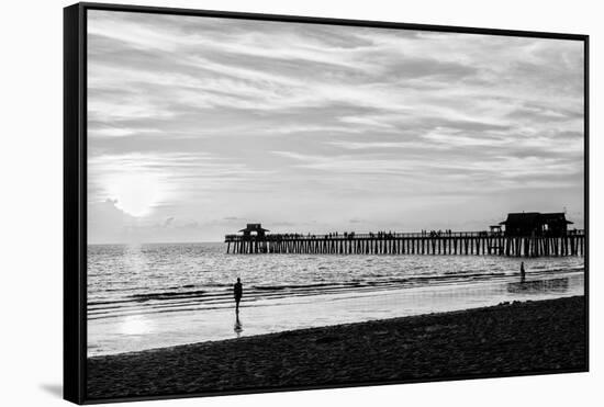 Naples Florida Pier at Sunset-Philippe Hugonnard-Framed Stretched Canvas