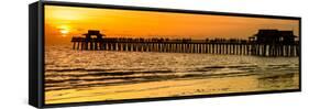 Naples Florida Pier at Sunset-Philippe Hugonnard-Framed Stretched Canvas