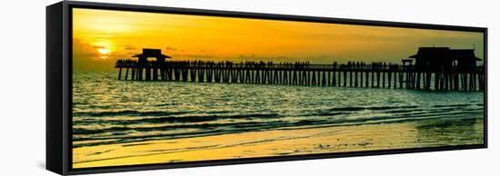 Naples Florida Pier at Sunset-Philippe Hugonnard-Framed Stretched Canvas