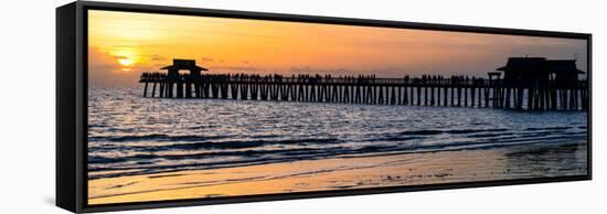 Naples Florida Pier at Sunset-Philippe Hugonnard-Framed Stretched Canvas