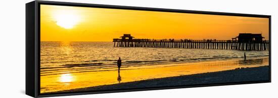 Naples Florida Pier at Sunset-Philippe Hugonnard-Framed Stretched Canvas