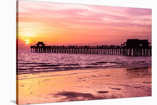 Naples Florida Pier at Sunset-Philippe Hugonnard-Stretched Canvas