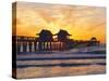 Naples, Florida, USA. People Gathered on the Pier at Sunset-Fraser Hall-Stretched Canvas