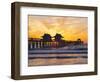 Naples, Florida, USA. People Gathered on the Pier at Sunset-Fraser Hall-Framed Photographic Print