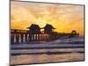 Naples, Florida, USA. People Gathered on the Pier at Sunset-Fraser Hall-Mounted Photographic Print