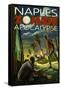 Naples, Florida - Zombie Apocalypse-Lantern Press-Framed Stretched Canvas