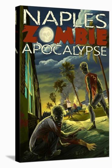 Naples, Florida - Zombie Apocalypse-Lantern Press-Stretched Canvas