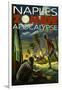 Naples, Florida - Zombie Apocalypse-Lantern Press-Framed Art Print