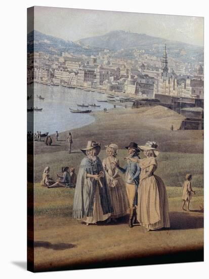 Naples from Magdalene Bridge, 1791-Giovanni Battista Piazzetta-Stretched Canvas