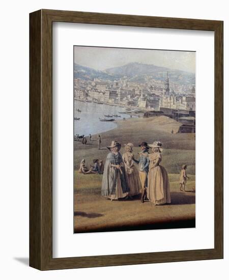 Naples from Magdalene Bridge, 1791-Giovanni Battista Piazzetta-Framed Giclee Print