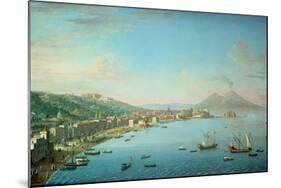 Naples from the Bay, with Mt. Vesuvius in the Background-Antonio Joli-Mounted Giclee Print