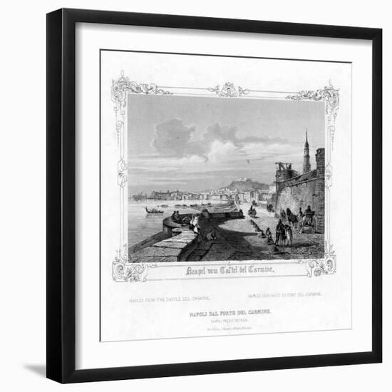 Naples from the Carmine Castle, Italy, 19th Century-J Poppel-Framed Giclee Print