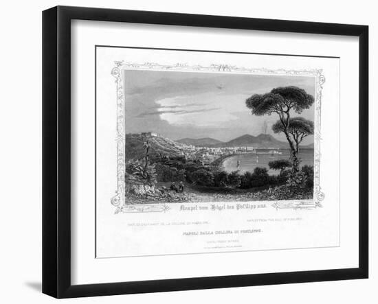 Naples from the Hill of Posillipo, Italy, 19th Century-J Poppel-Framed Giclee Print