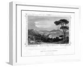 Naples from the Hill of Posillipo, Italy, 19th Century-J Poppel-Framed Giclee Print
