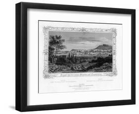 Naples from the New Street of Capodichino, Italy, 19th Century-J Poppel-Framed Premium Giclee Print