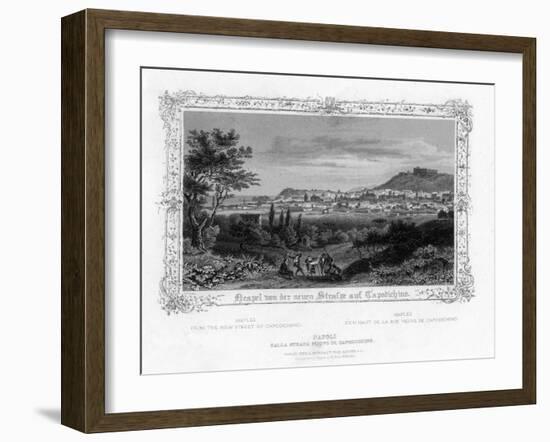 Naples from the New Street of Capodichino, Italy, 19th Century-J Poppel-Framed Giclee Print