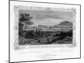 Naples from the New Street of Capodichino, Italy, 19th Century-J Poppel-Mounted Giclee Print