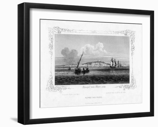 Naples from the Sea, 19th Century-J Poppel-Framed Giclee Print