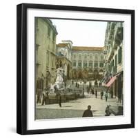 Naples (Italy), Largo Montolivetto-Leon, Levy et Fils-Framed Photographic Print