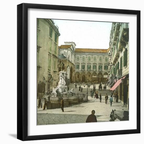 Naples (Italy), Largo Montolivetto-Leon, Levy et Fils-Framed Photographic Print