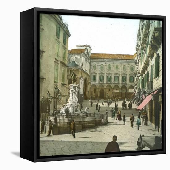 Naples (Italy), Largo Montolivetto-Leon, Levy et Fils-Framed Stretched Canvas