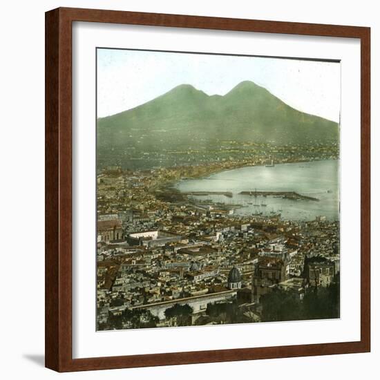 Naples (Italy), Panorama Taken from the Via Tasso-Leon, Levy et Fils-Framed Photographic Print