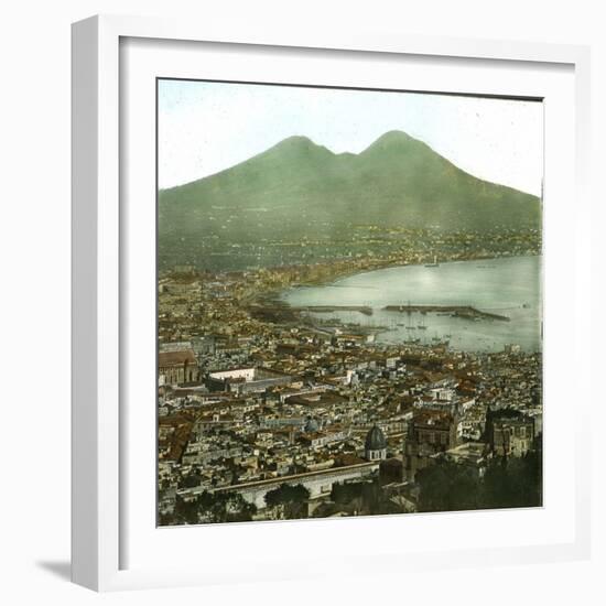 Naples (Italy), Panorama Taken from the Via Tasso-Leon, Levy et Fils-Framed Photographic Print