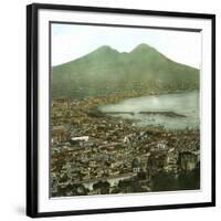 Naples (Italy), Panorama Taken from the Via Tasso-Leon, Levy et Fils-Framed Photographic Print