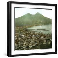 Naples (Italy), Panorama Taken from the Via Tasso-Leon, Levy et Fils-Framed Premium Photographic Print