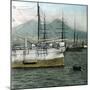 Naples (Italy), the Port and Vesuvius-Leon, Levy et Fils-Mounted Premium Photographic Print