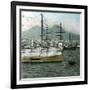 Naples (Italy), the Port and Vesuvius-Leon, Levy et Fils-Framed Photographic Print