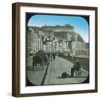 Naples (Italy), the Port of Santa Lucia, Circa 1890-Leon, Levy et Fils-Framed Photographic Print