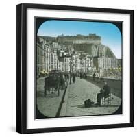 Naples (Italy), the Port of Santa Lucia, Circa 1890-Leon, Levy et Fils-Framed Photographic Print