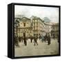 Naples (Italy), the Square and Saint Ferdinand's Church-Leon, Levy et Fils-Framed Stretched Canvas