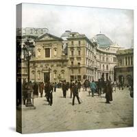 Naples (Italy), the Square and Saint Ferdinand's Church-Leon, Levy et Fils-Stretched Canvas