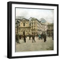 Naples (Italy), the Square and Saint Ferdinand's Church-Leon, Levy et Fils-Framed Photographic Print