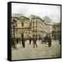 Naples (Italy), the Square and Saint Ferdinand's Church-Leon, Levy et Fils-Framed Stretched Canvas