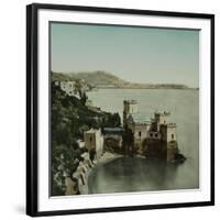 Naples (Italy), the Villa Rocca Mathilda in the Bay, Circa 1860-Leon, Levy et Fils-Framed Photographic Print