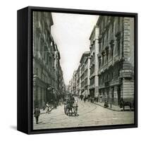 Naples (Italy), Via Del Duomo-Leon, Levy et Fils-Framed Stretched Canvas