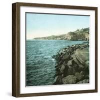 Naples (Italy), View of the Posillipo-Leon, Levy et Fils-Framed Photographic Print