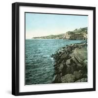 Naples (Italy), View of the Posillipo-Leon, Levy et Fils-Framed Photographic Print