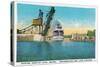 Naples, Maine, View of Sebago Lake, Drawbridge, and a Steamer-Lantern Press-Stretched Canvas