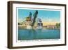 Naples, Maine, View of Sebago Lake, Drawbridge, and a Steamer-Lantern Press-Framed Art Print