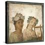 Naples, Naples National Archeological Museum, from Pompeii, Fresco-Samuel Magal-Stretched Canvas