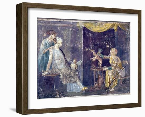 Naples, Naples National Archeological Museum, from Pompeii, Two Elegant Ladies at the Procurer-Samuel Magal-Framed Photographic Print