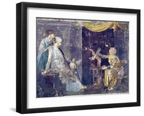 Naples, Naples National Archeological Museum, from Pompeii, Two Elegant Ladies at the Procurer-Samuel Magal-Framed Photographic Print